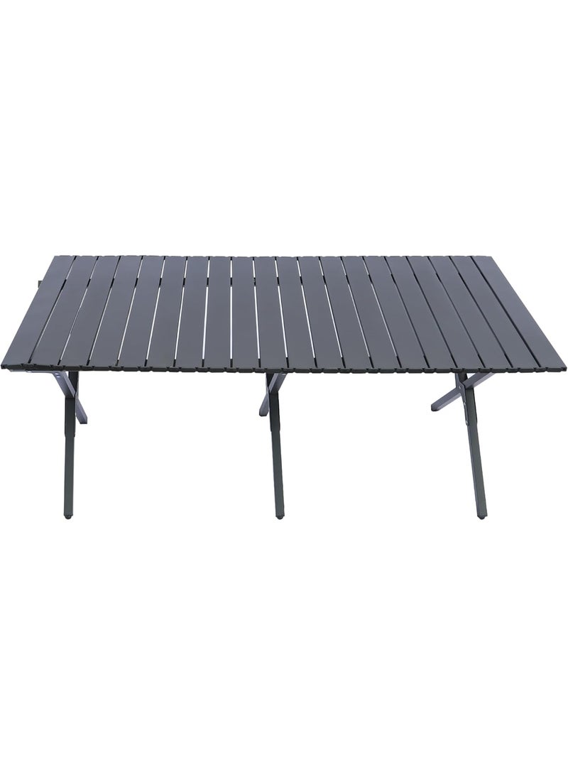 DubaiGallery Outdoor Folding Camping Table 120×60×45 CM Strong Steel Slatted Top, Lightweight Portable Design with Storage Bag for Picnic, BBQ, Hiking, Balcony, Garden - Image 1
